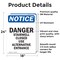 Signmission Danger Stairwell Closed Use Alternative, 18 in W x Rectangle, Vinyl Decal OS-2PACK-NS-D-1824-V-10922 - alternate 2